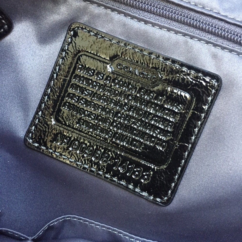 Coach Black Tribeca Madison Op Art Purse Tote Bag - Picture 3 of 8